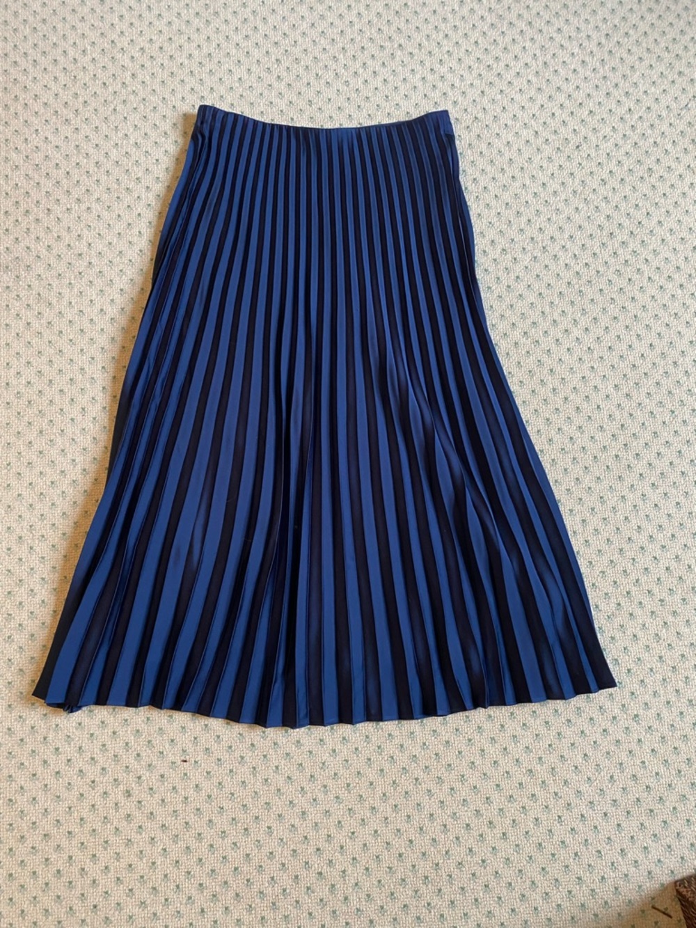 J. Crew Navy Pleated Midi Skirt